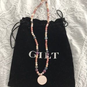 Beautiful Pink opal necklace by Mary Louise